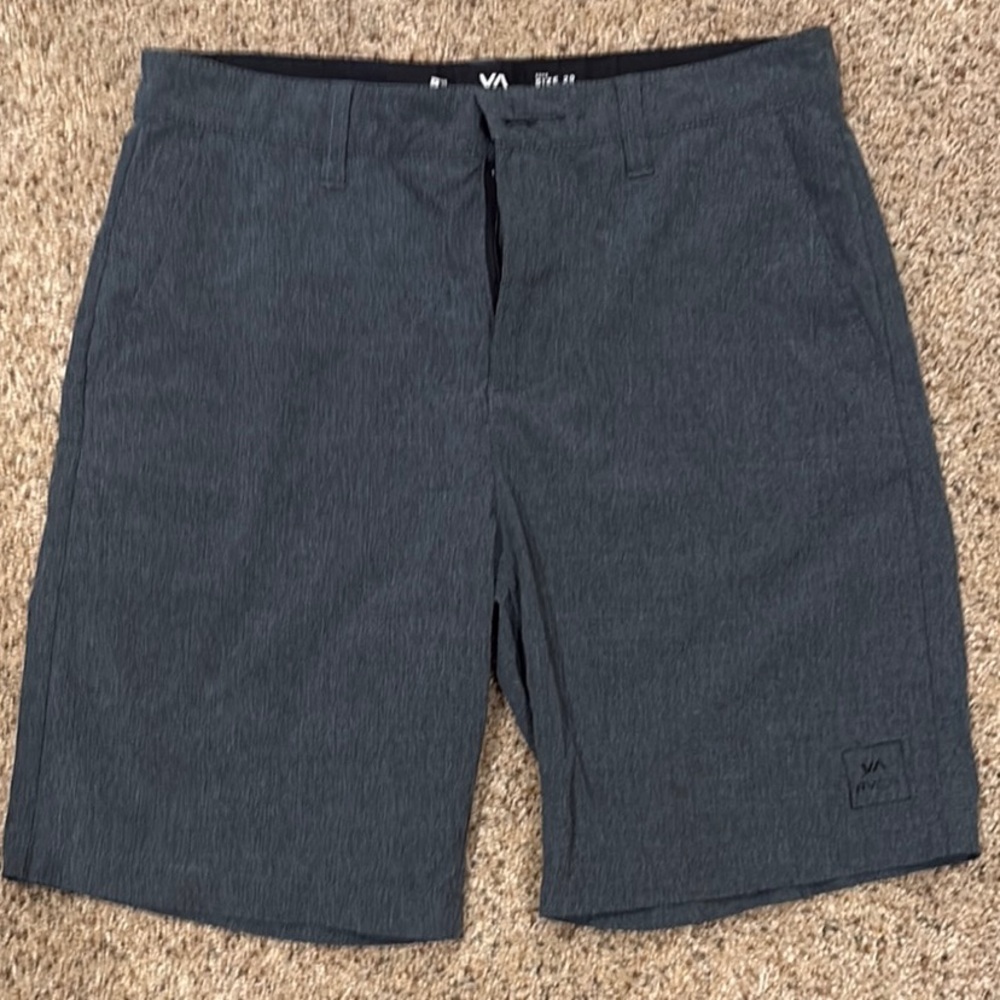 RVCA Gray Flat Front Shorts Classic Fit